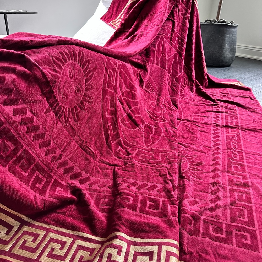 Piqué jacquard blanket